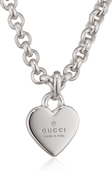 gucci necklace charm free shipping|gucci necklace with heart pendant.